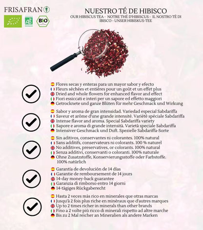 Infusión De Hibisco A Granel Ecológica | Frisafran 200 G_3