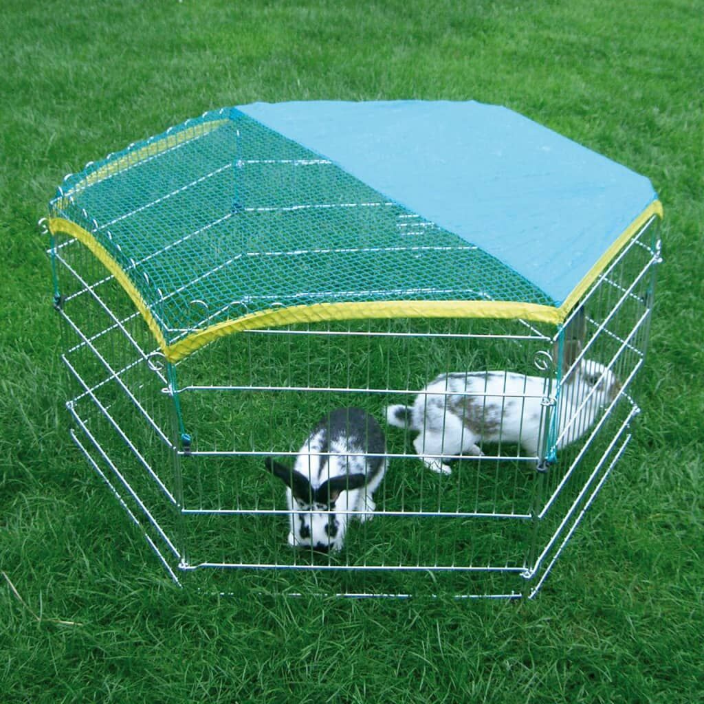 Kerbl Recinto Exterior Animales Pequeños Hexagonal Cromado 56,5x56,5cm_1