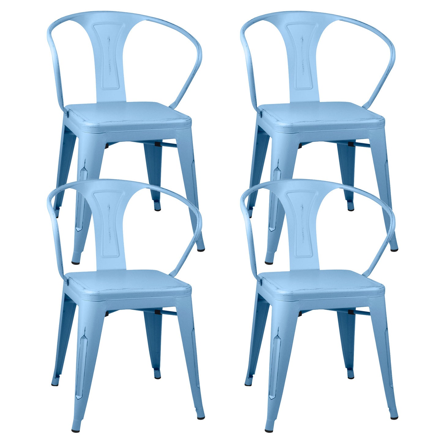 Pack 4 Sillas De Comedor Strong Vintage 53x45x80cm Thinia Home_0