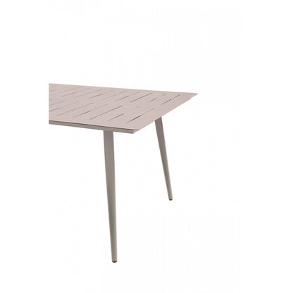 Mesa De Jardín Rectangular 8 Personas Inari Taupe Aluminio 200x100cm - Muebles De Jardín_1