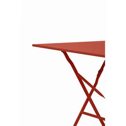 Mesa De Jardín Plegable Bistro Cuadrada 2 Personas Terracota 70x70cm- Mobiliario De Jardín_2