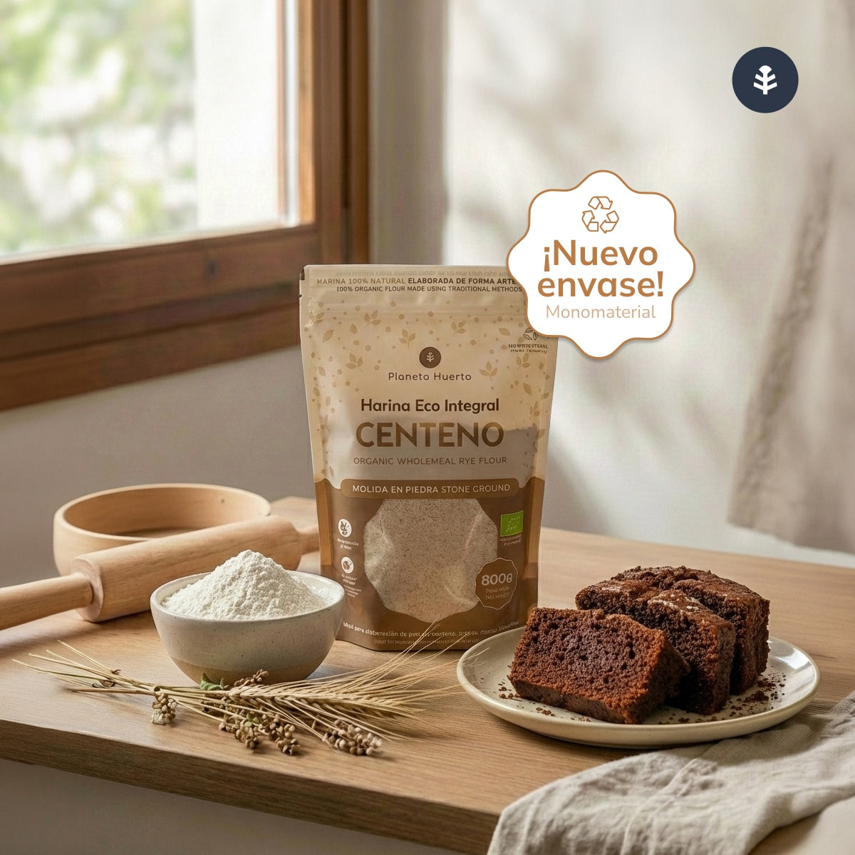 Harina Integral de Centeno Eco Planeta Huerto 800 g
