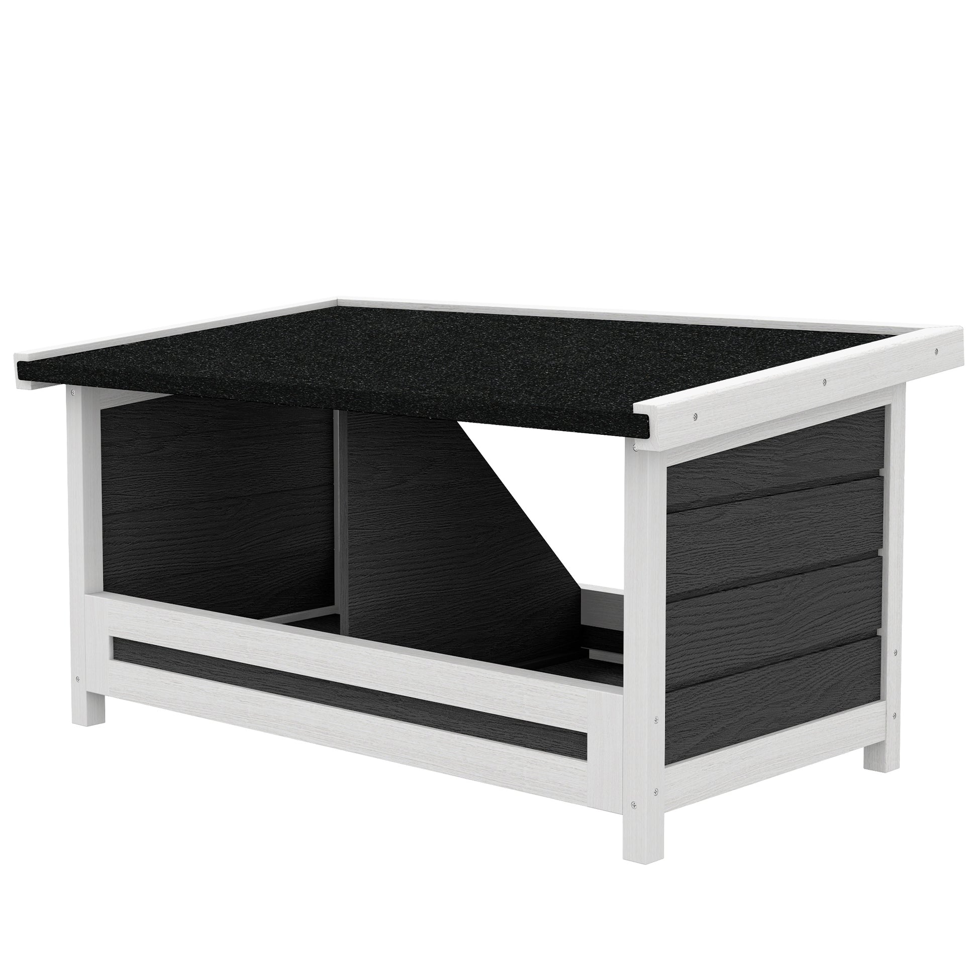 Pawhut Ponedero Para Gallinas De Madera Con 2 Departamentos Gris_4