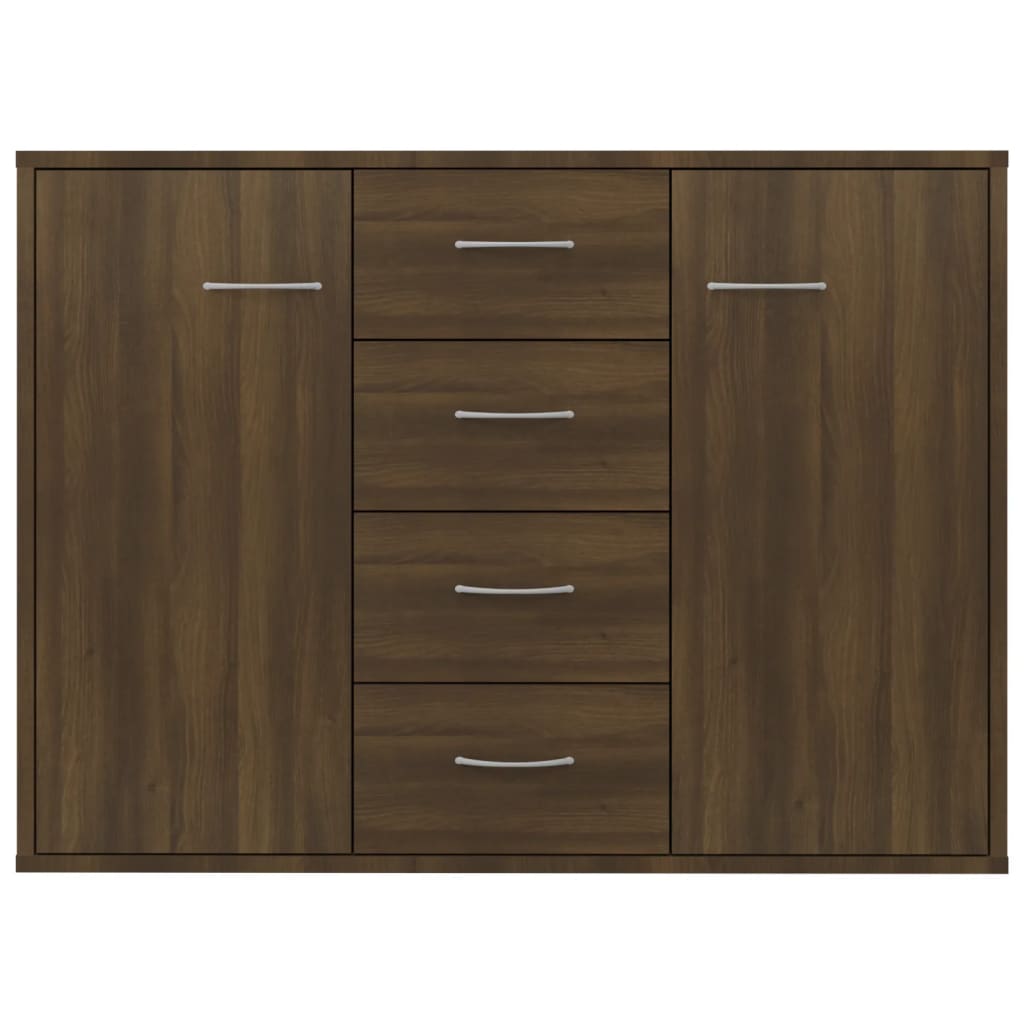 Aparador Madera Contrachapada Roble Marrón 88x30x65 Cm / Vetonek_5