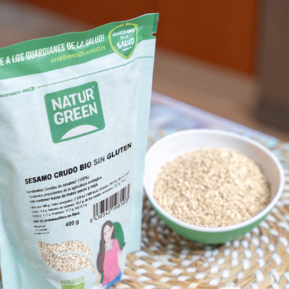 Sementes de sésamo cruas biológicas, NaturGreen, 400 g