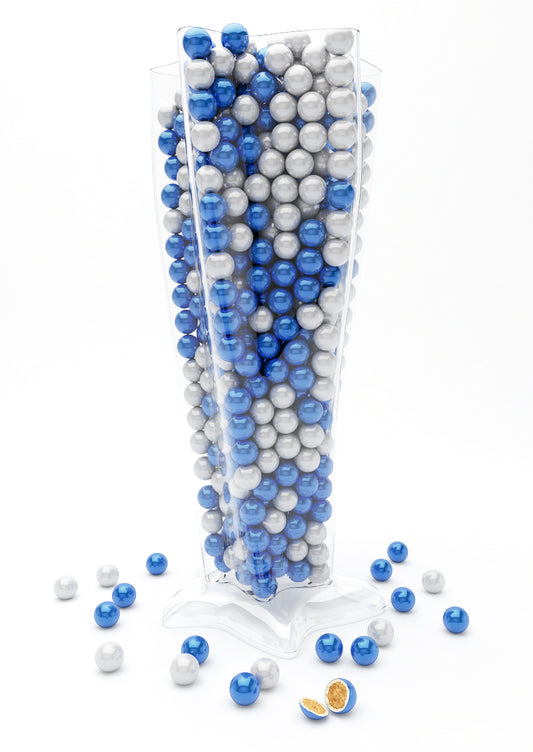 Jarrón Estrella Mini Chococranch Blancas Deluxe Azul + Perla 800g_0