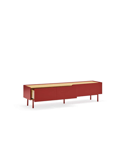 Mueble Para Televisión Modelo Arista 1 Puerta 2 Cajones Acabado Burdeos, 40cm(ancho) 45c_2