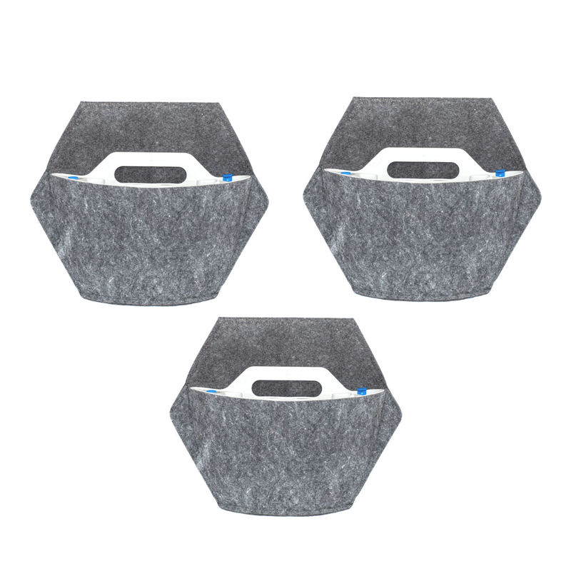 Jardín Vertical Modular Citysens Con Riego Manual De 3 Maceteros – Blanco Con Funda Téxtil Reciclada_4