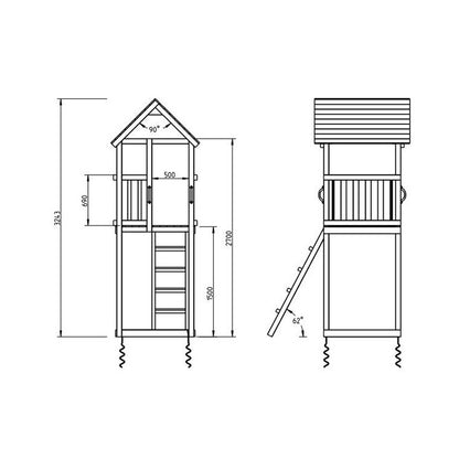 Parque Infantil Masgames Kiosk Xl Con Columpio Individual._5