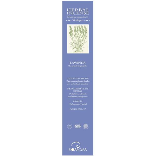 Incenso orgânico de lavanda Bioaroma, 12 varetas