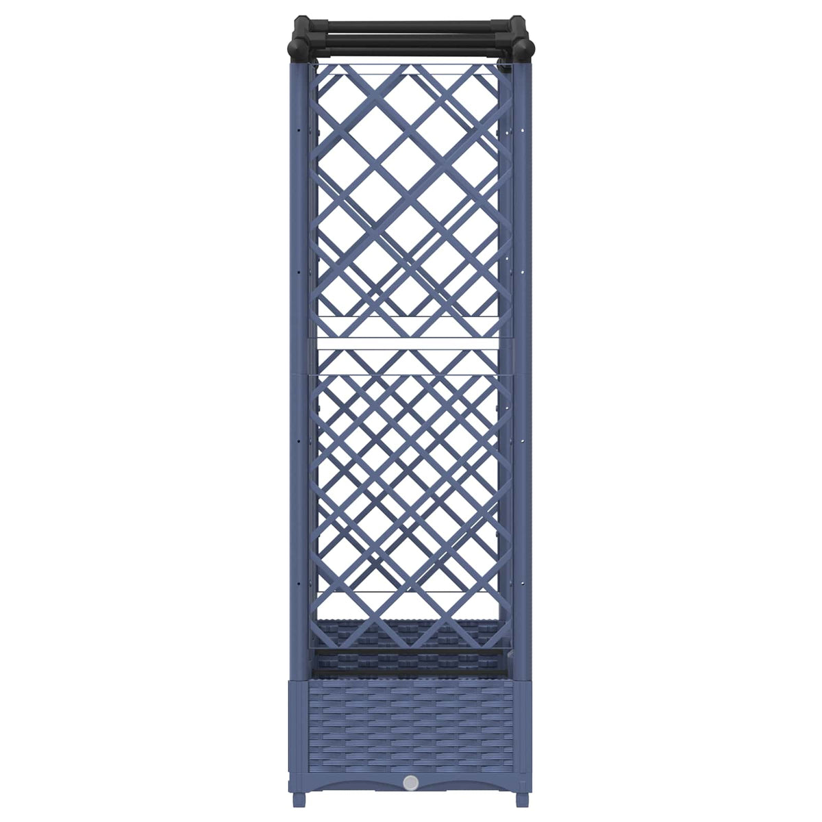 Cama Elevada Con Trellis Y Techo Gris 163 X 40 X 123 Cm Pp_3