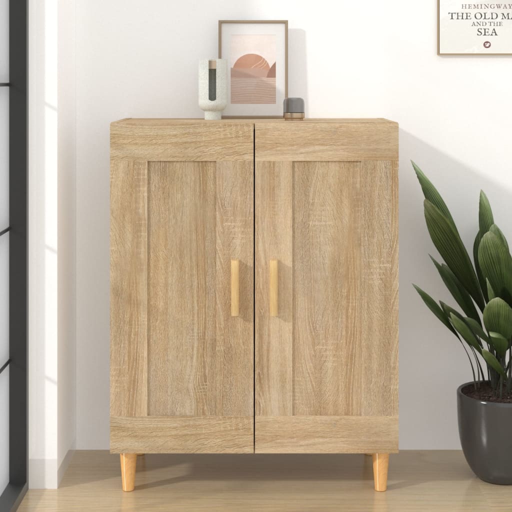 Aparador De Madera Contrachapada Roble Sonoma 69,5x34x90 Cm / Vetonek_1