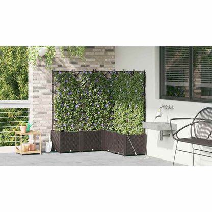 Macetero De Jardín 5 Uds. Marrón 120 X 120 X 142 Cm Pp_3