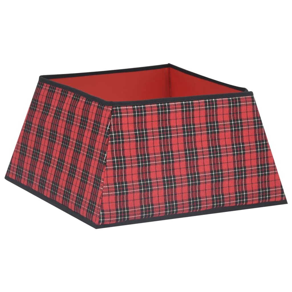 Vidaxl Falda Del Árbol De Navidad Roja Y Negra 48x48x25 Cm_0