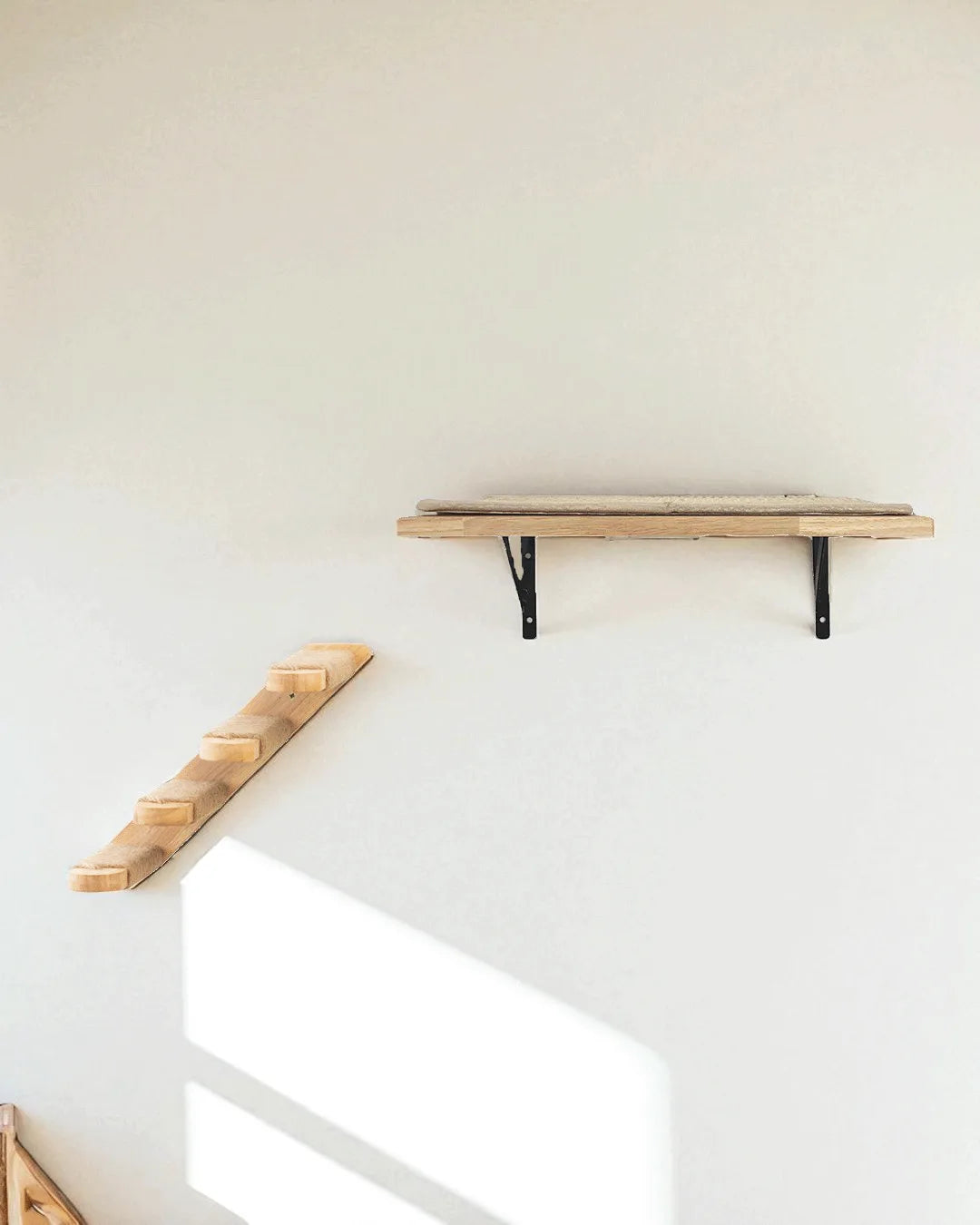 Estanteria Para Gatos Ancla, Madera De Caucho Y Sisal_2