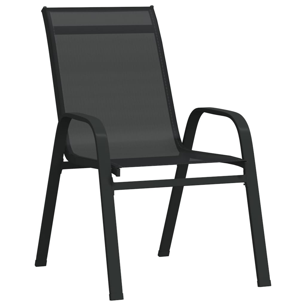 Juego De Comedor Para Jardín 5 Piezas Negro / Vetonek_4