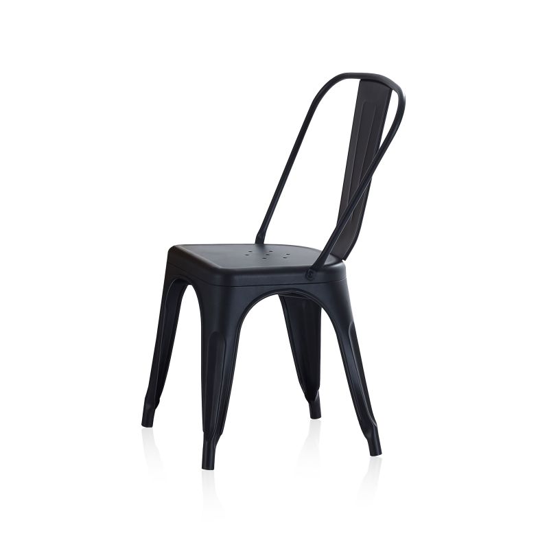 Pack 4 Sillas De Comedor Tolix Apilables, Chapa, Negro, 45 X 85 X 45_4
