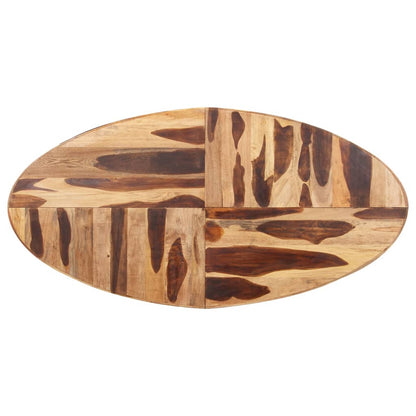Mesa De Comedor Ovalada Madera De Acacia 200x100x75 Cm_2