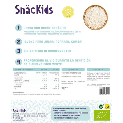 Lanche biológico para bebé +6 meses Bolachas Arroz