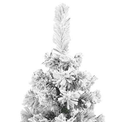 Vidaxl Árbol De Navidad Artificial Delgado Verde Con Nieve Pvc 240 Cm_3