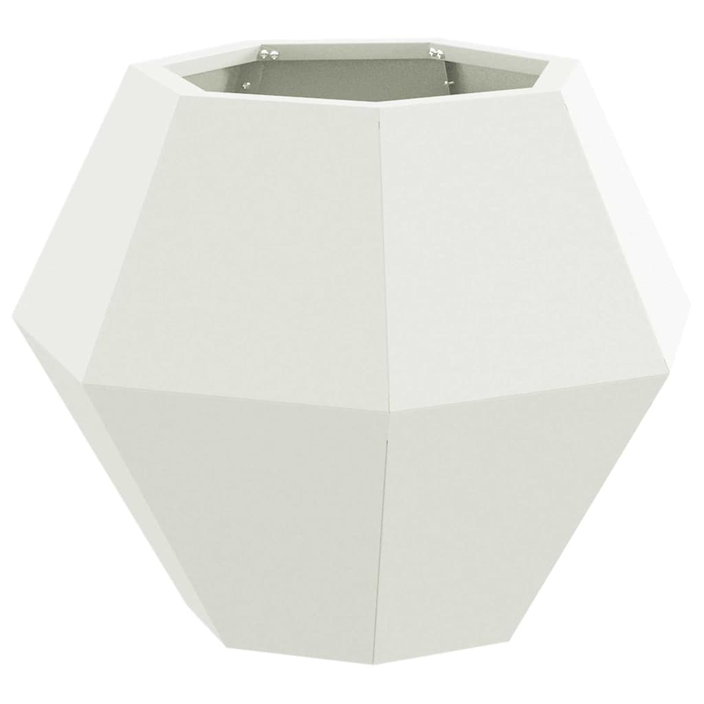 Jardinera 2 Uds. Blanco 50 X 50 X 40 Cm Acero_4