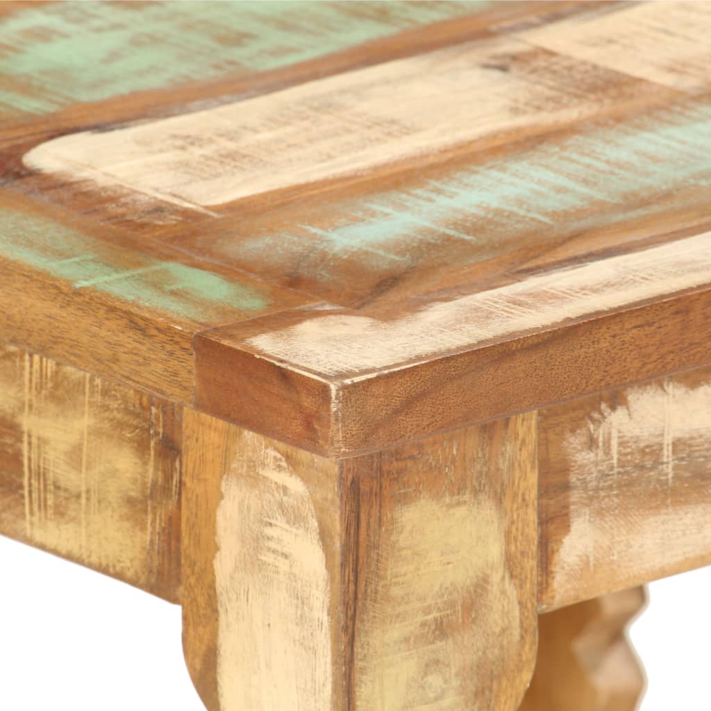 Mesa De Centro De Madera Maciza Reciclada 40x40x40 Cm_1