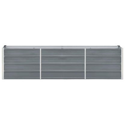 Arriate De Jardín De Acero Galvanizado Gris 240x40x45 Cm_2