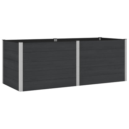 Arriate Elevado Negro 250 X 100 X 91 Cm Wpc Y Aluminio_0