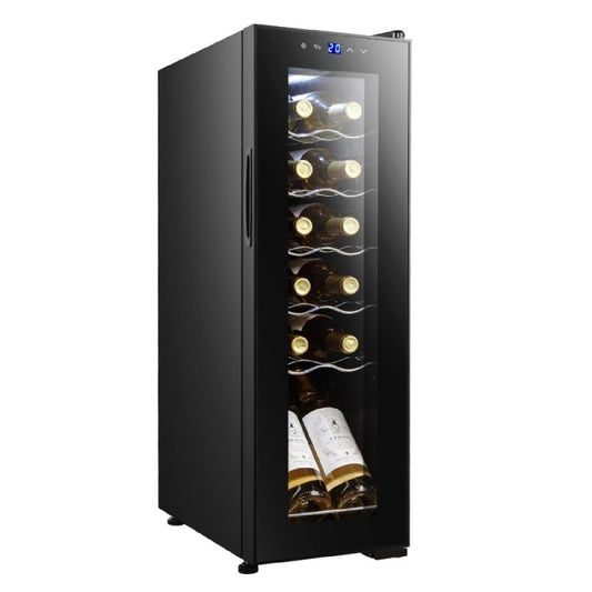 Vinoteca 12 Botellas Bolero Grandsommelier 1230 Coolcrystal Compressor, Enfriamiento Por Compresor, Silencioso, Temperatura Regulable De 5 A 18ºc, C_0