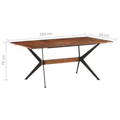 Mesa De Comedor De Madera Maciza De Mango 180x90x76 Cm_4