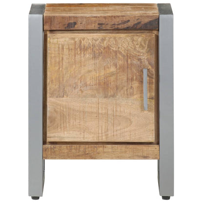 Mesita De Noche De Madera De Mango Rugosa 40x30x50 Cm_0