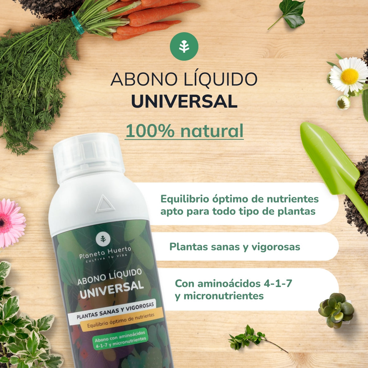 Fertilizante Líquido Universal Planeta Huerto 250 ml