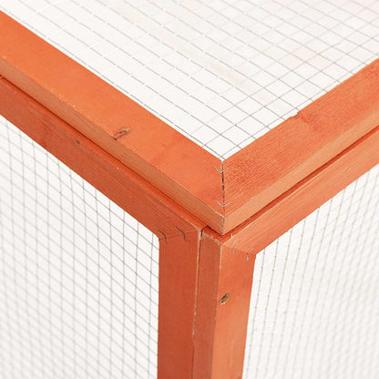 Conejera De Madera Maciza De Abeto 124x120x60 Cm_4