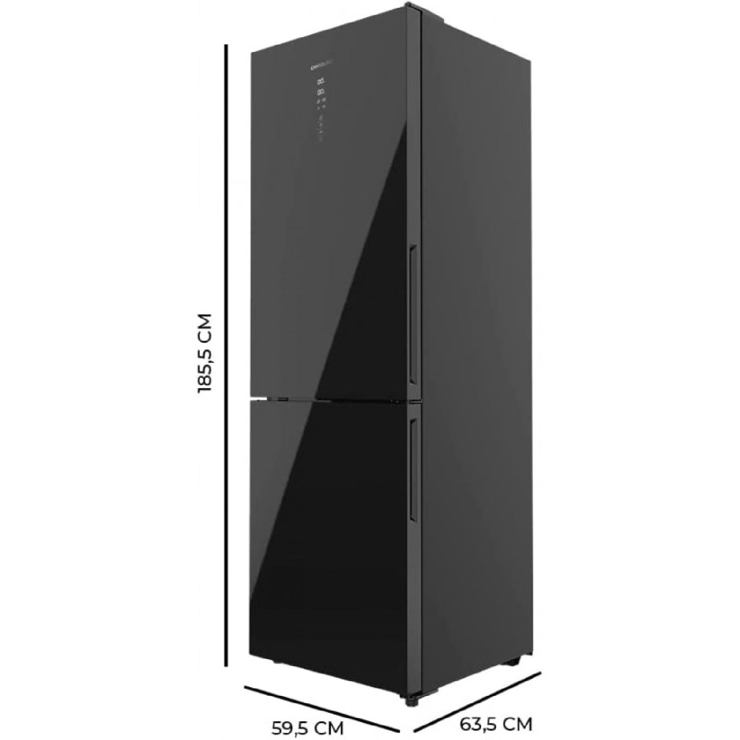Cecotec Frigorífico Combi Bolero Coolmarket Combi 322 Black Cristal E_1