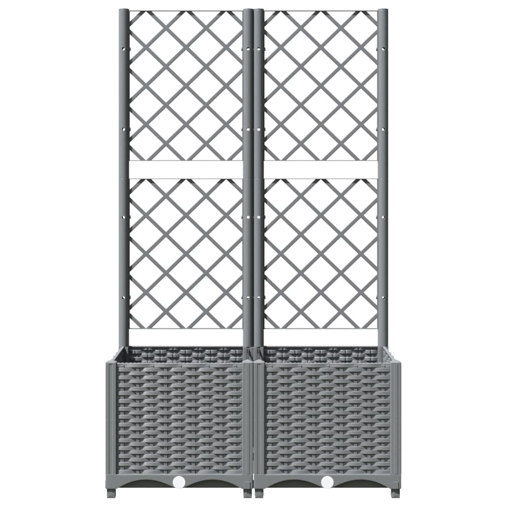 Macetero De Jardín Gris Claro 80 X 40 X 136 Cm_2