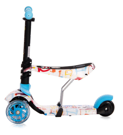 Patinete Infantil Con Asiento Y Respaldo Smart Plus Blue Tracery_3