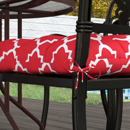 Outsunny Conjunto De Cojines Para Sillas De Comedor 48x48x7 Cm Rojo_4