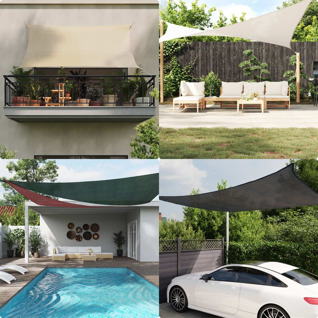 Vidaxl Toldo De Vela Cuadrado Hdpe Azul 160 G/m² 5x5 M_1