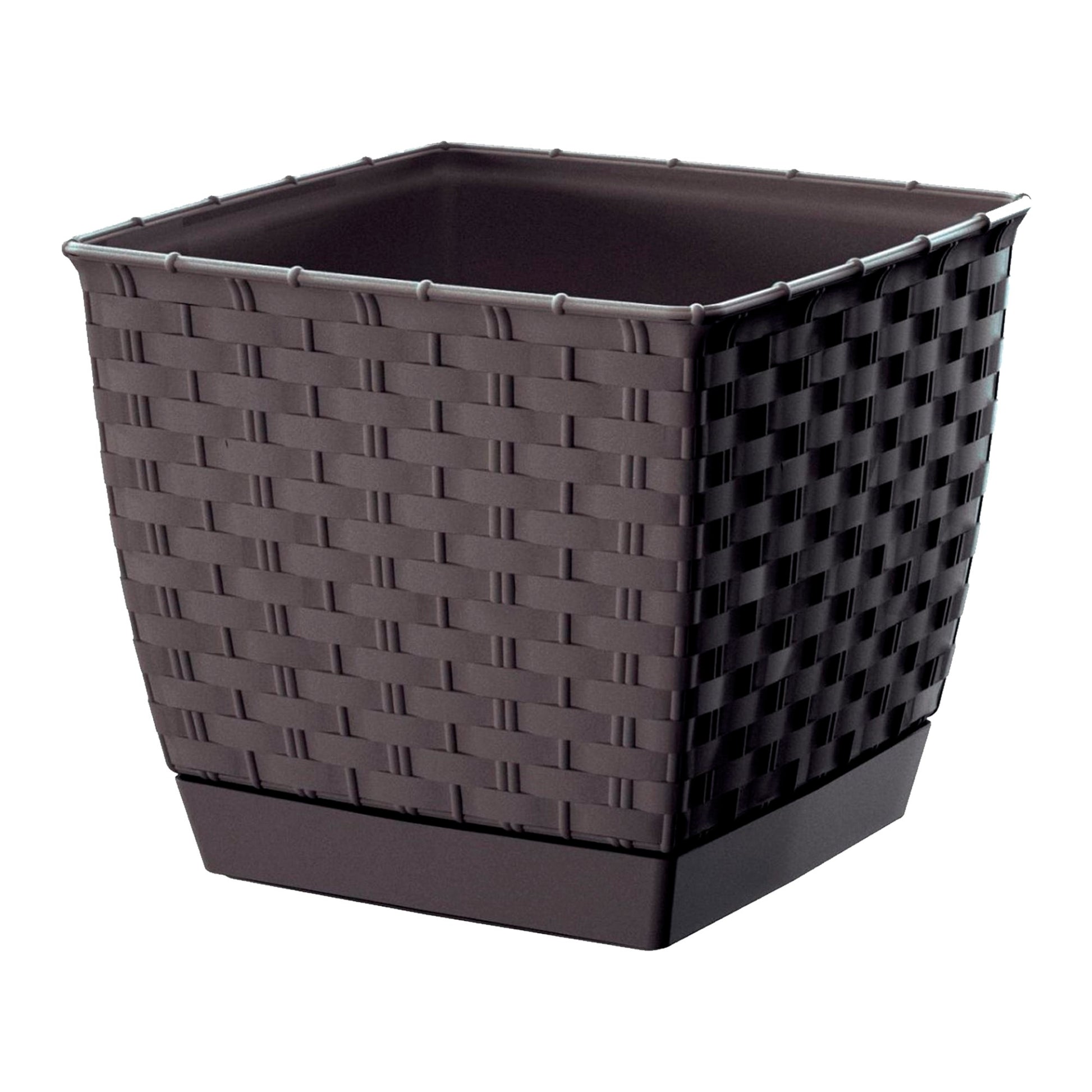 Maceta Ratolla Square 3,8l., Dimensiones (mm) 190x190x159, Color Ocre Oscuro_0
