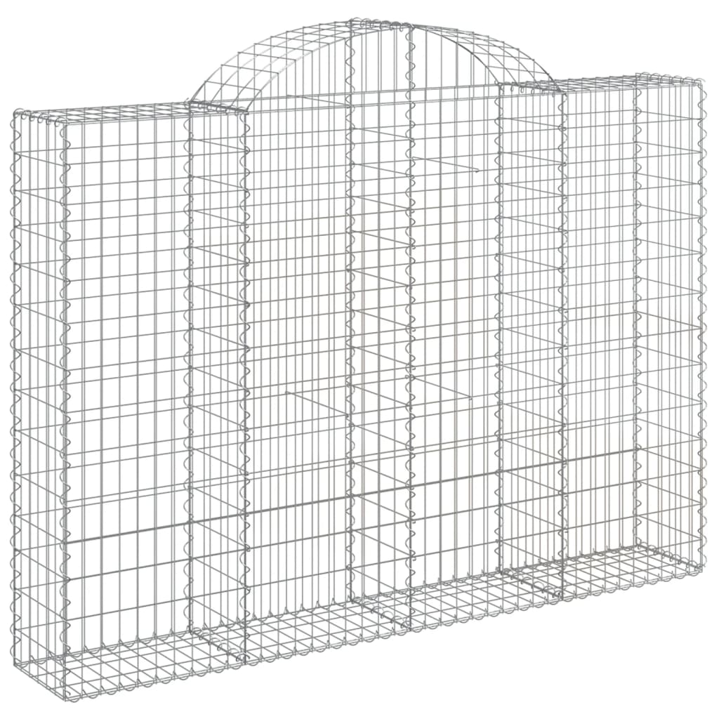 Cestas De Gaviones 9 Uds Forma De Arco Hierro 200x30x140/160 Cm_2