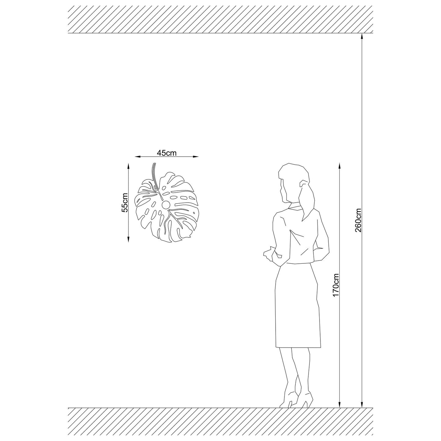 Aplique De Pared, Mdf , Negro, 45x12x55, Casquillo E 27 Max 100 W