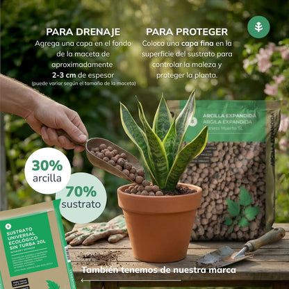 Planeta Huerto Argila Expandida 15 Litros