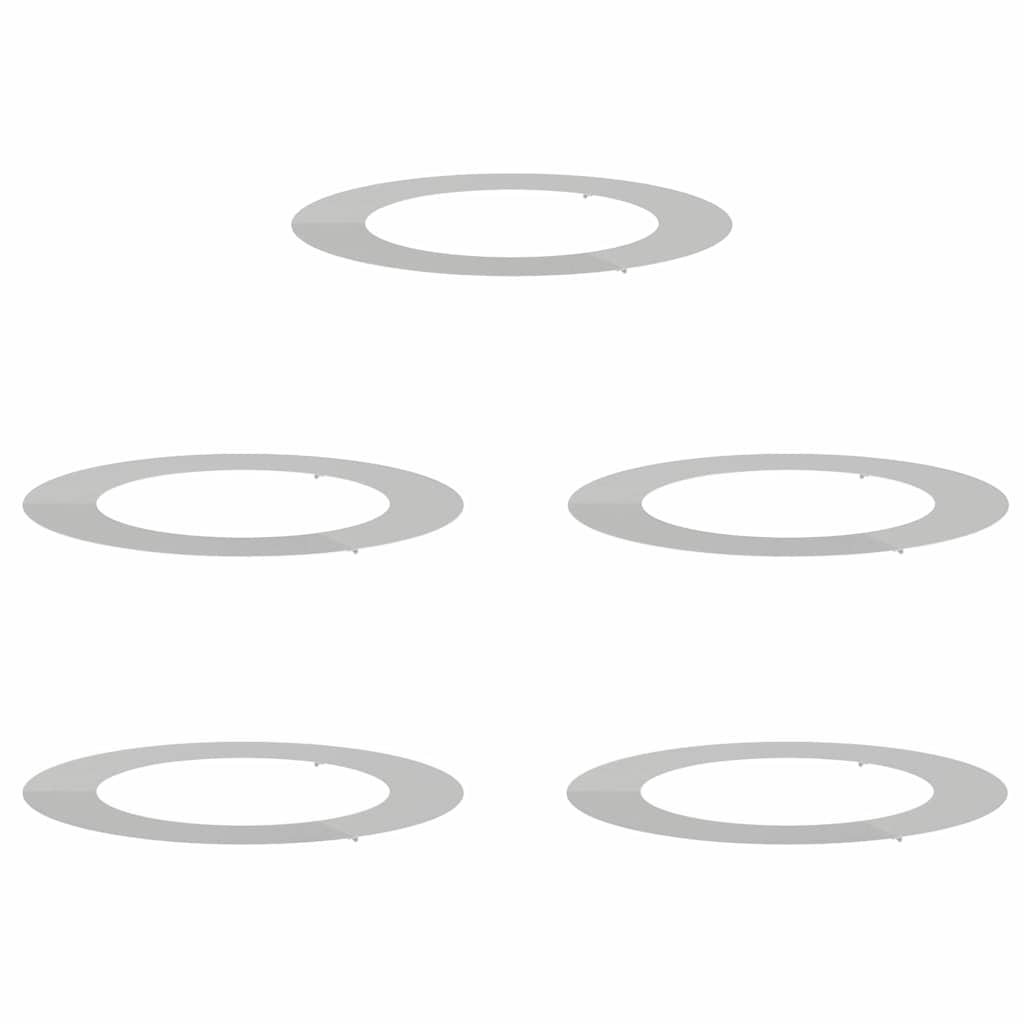 Adecuado Para Anillos De Árbol Plano 5 Uds. Plateado Ø60/90 Cm_0