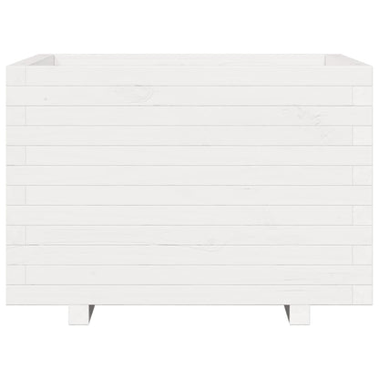 Jardinera Madera Maciza De Pino Blanco 70x70x49,5 Cm_4