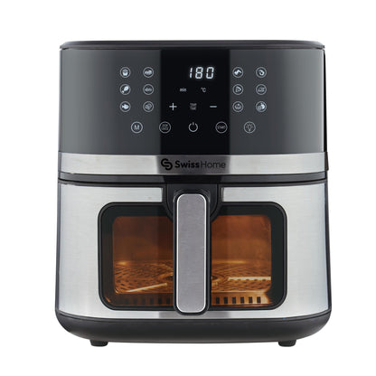 Freidora De Aire 6.5l 1600w Swisshome Con Temp. Ajustable Y Revestimiento Antiadherente_1