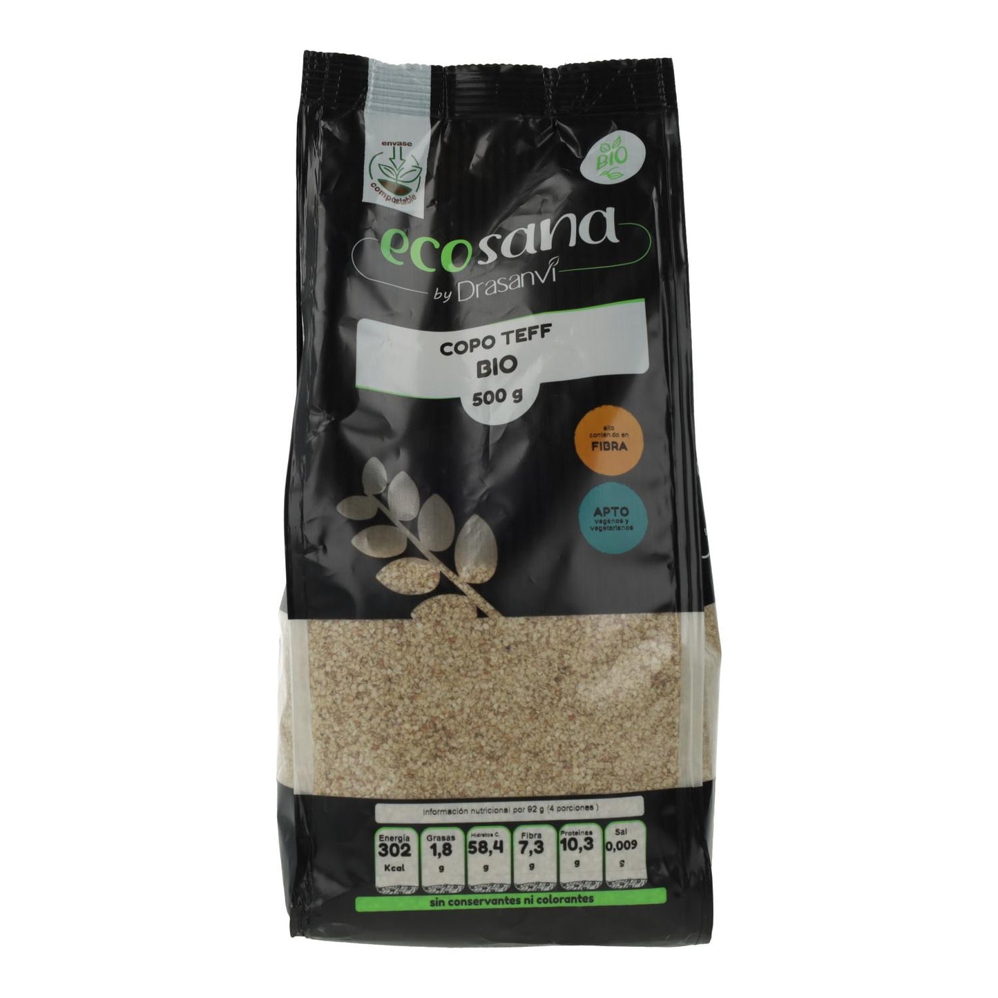 Flocos de teff orgânico Ecosana 500 g