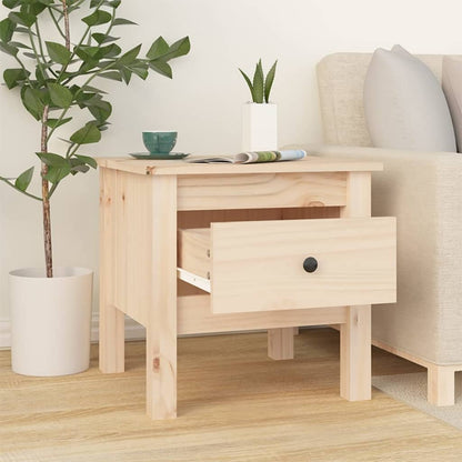 Mesa Auxiliar De Madera Maciza De Pino 40x40x39 Cm_1