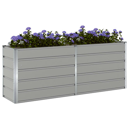 Jardinera Gris Claro 195 X 50 X 75 Cm Acero Galvanizado_2