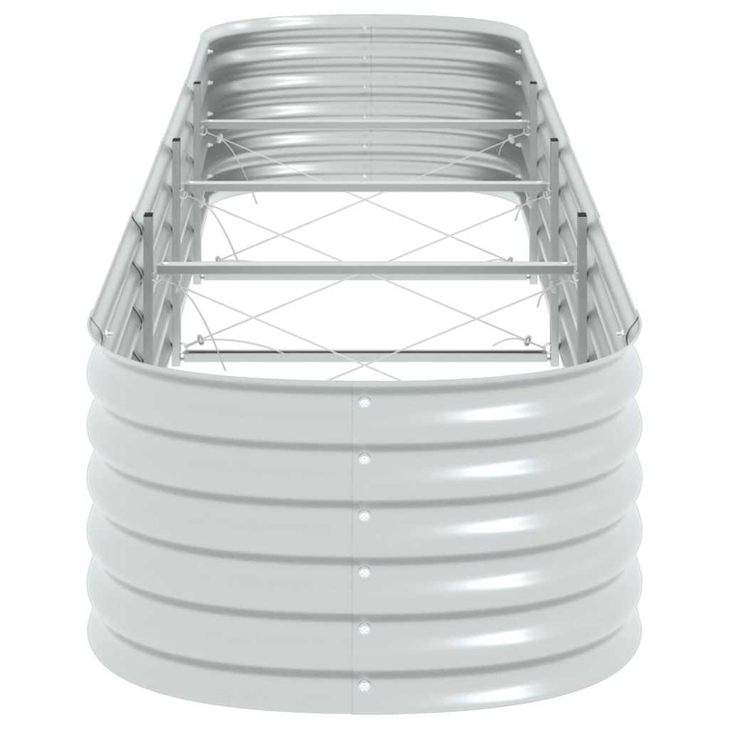 Arriate De Acero Galvanizado Plateado 400x80x44 Cm_4