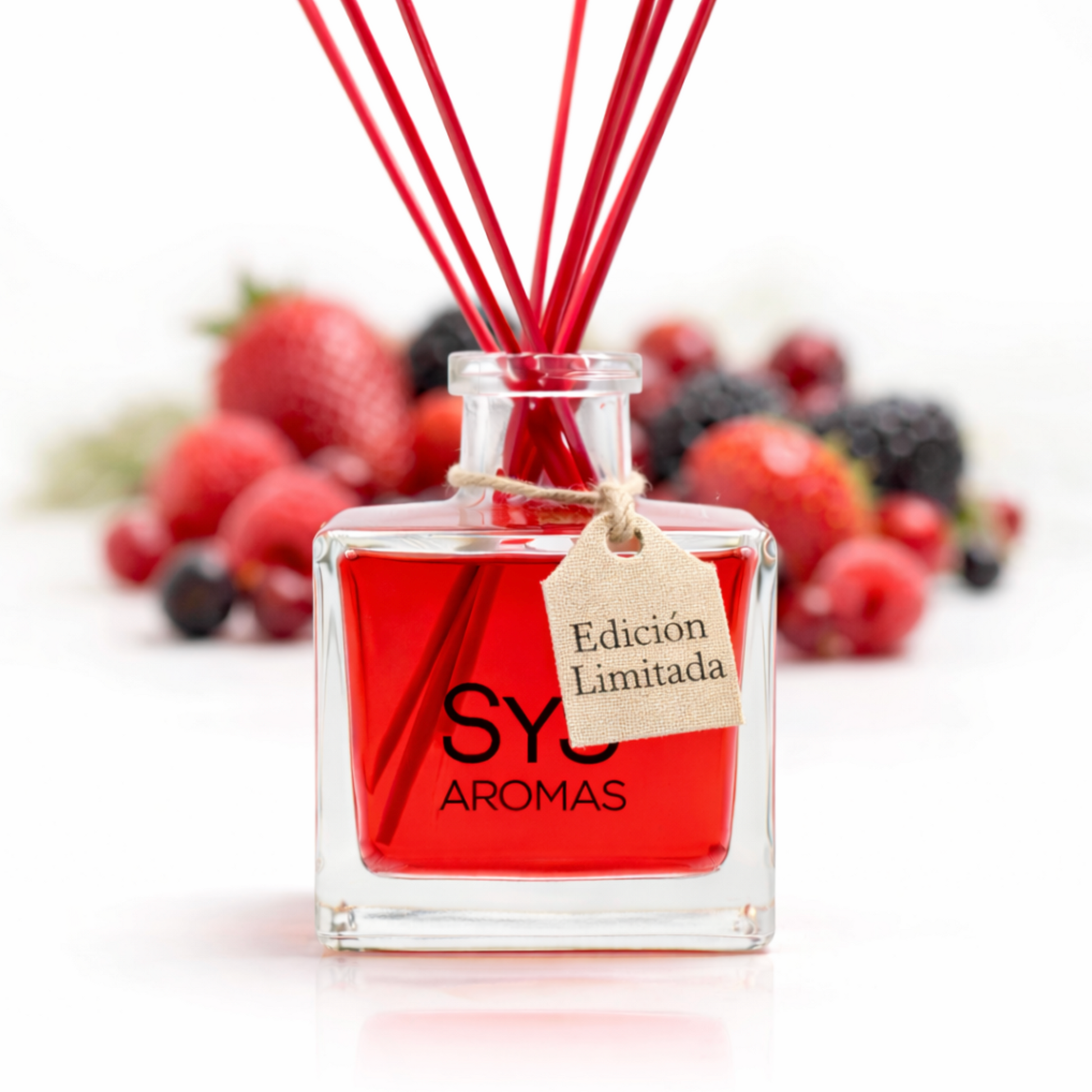 Ambientador Mikado XXL de Frutos Rojos SYS Aromas 200 ml | Edición Limitada con Varillas Rojas | Aroma Afrutado y Dulce_1
